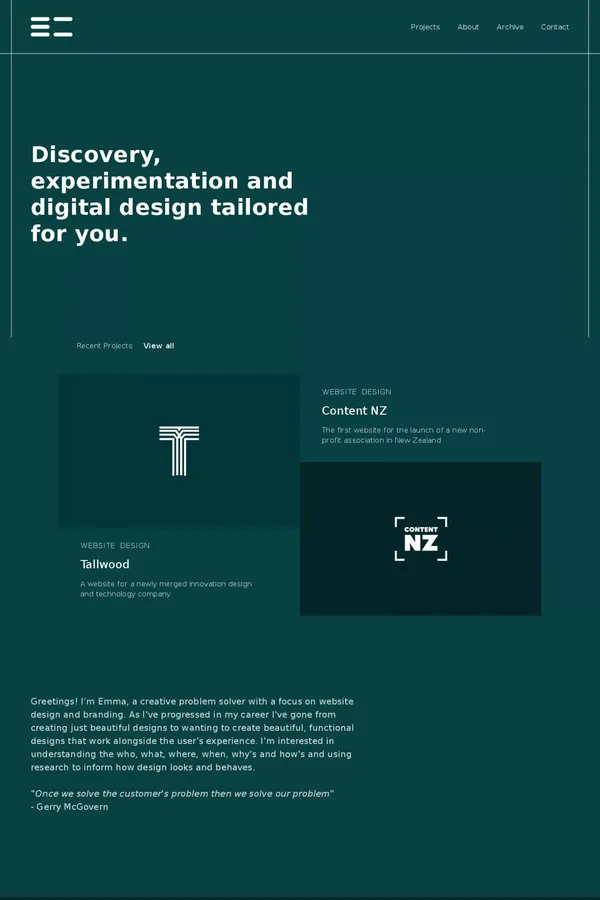 Home | Emma Campbell, Digital Creative - Portfolio design inspiration