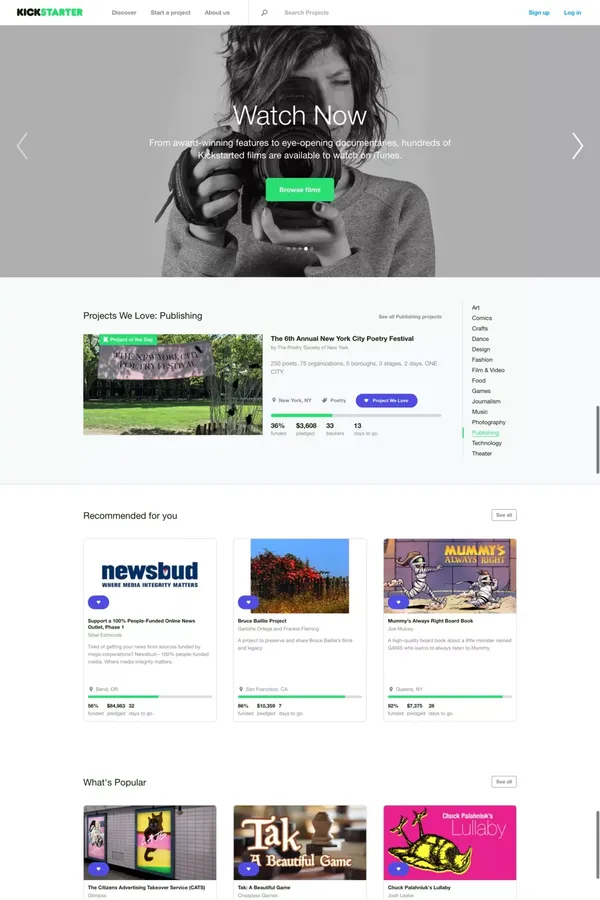 Kickstarter - Other design inspiration