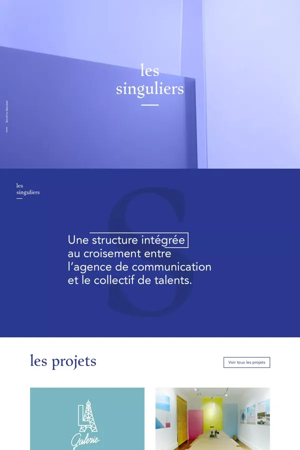 Les Singuliers - Collectifs de talents - Agence intégrée - Portfolio design inspiration