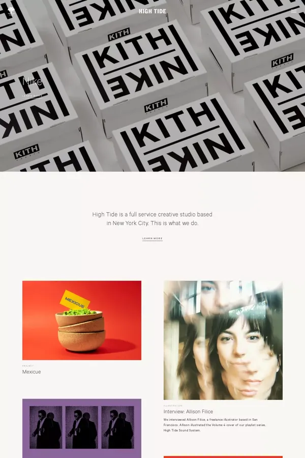 Home - High Tide - Portfolio design inspiration