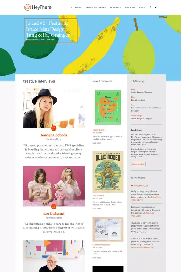 HeyThere	 - Blog design inspiration