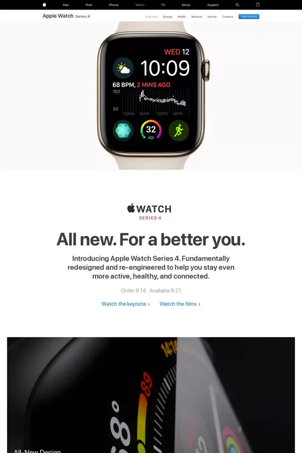 Apple Watch Series 4 - Apple - Landing design inspiration