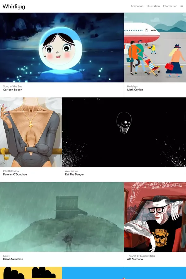 Whirligig - Portfolio design inspiration