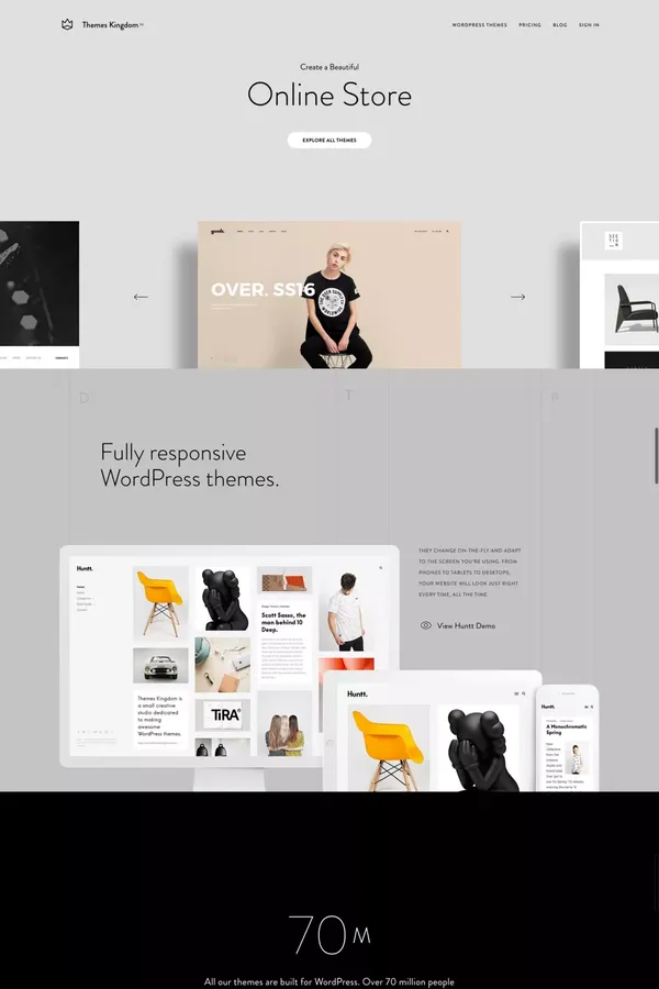Themes Kingdom - Premium WordPress Themes - Landing design inspiration