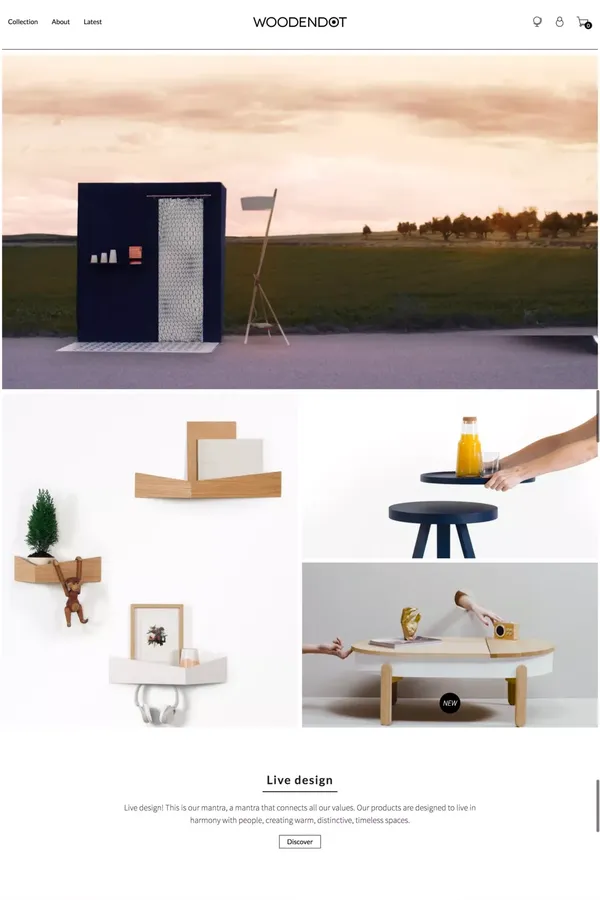 WOODENDOT: Furniture and accesories - Landing design inspiration