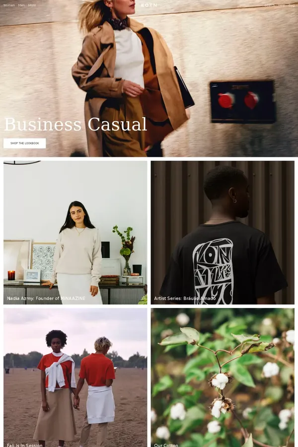 		Home - Kotn - Ecommerce design inspiration
