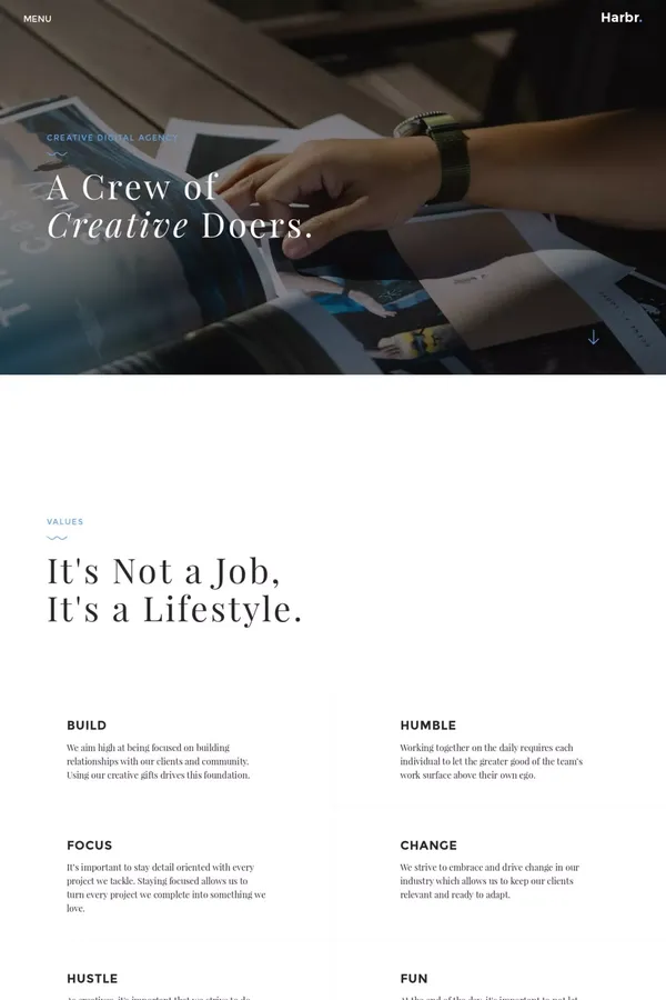 Harbr Co. | Creative Digital Agency In Tampa, Florida - Portfolio design inspiration