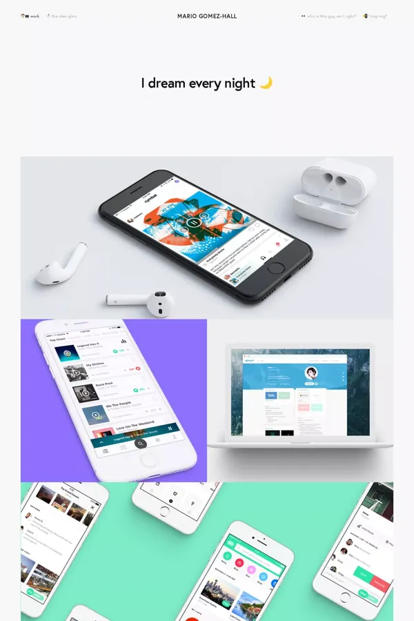 Mario Gomez-Hall - Portfolio design inspiration