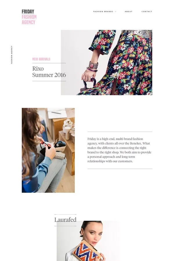 Friday Fashion Agency - Portfolio design inspiration