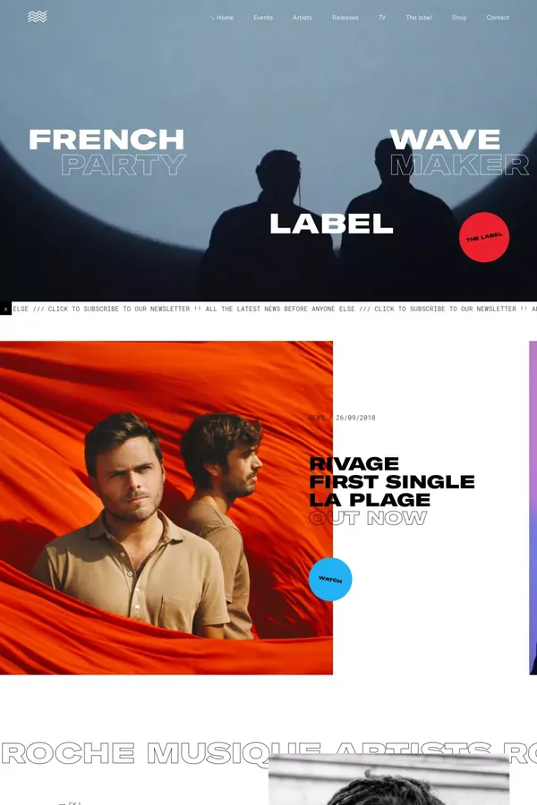 Roche Musique | French Label | Accueil - Other design inspiration