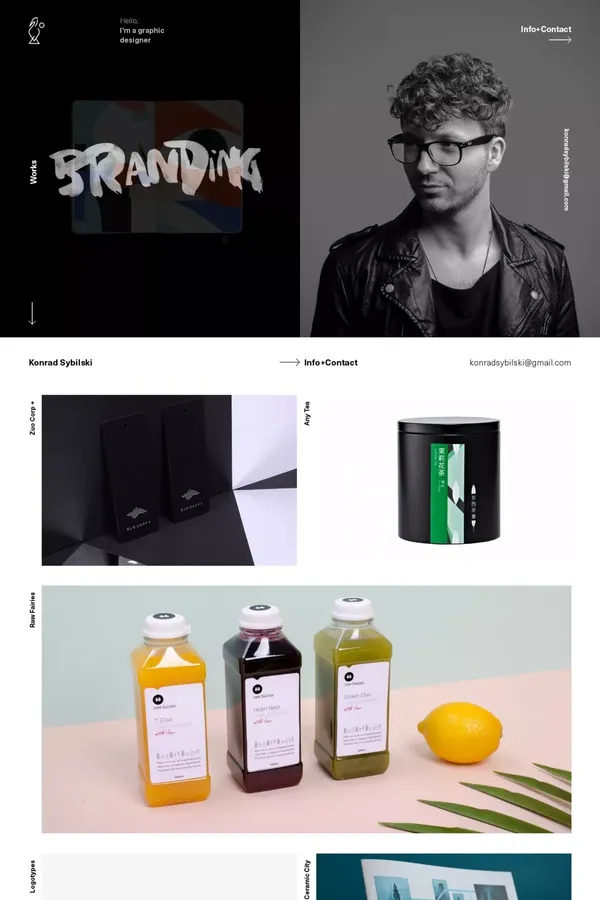 Konrad Sybilski - Portfolio design inspiration