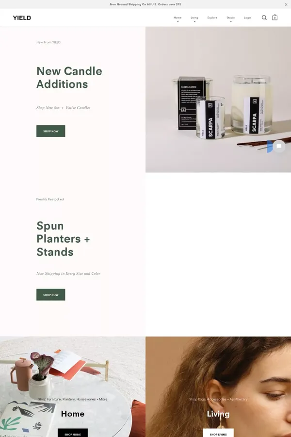 YIELD – YIELD - Ecommerce design inspiration