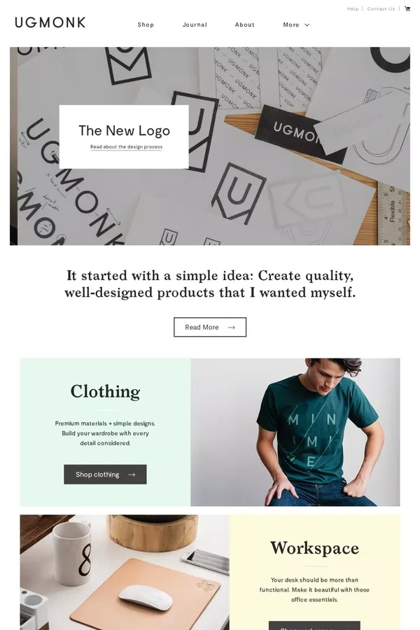 Ugmonk - Landing design inspiration