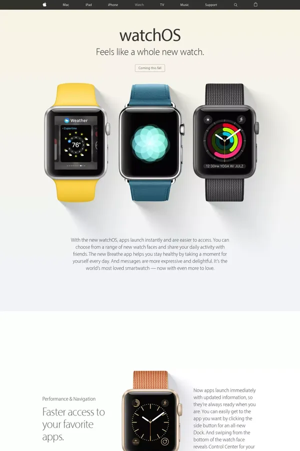 Apple Watch - Apple - Landing design inspiration