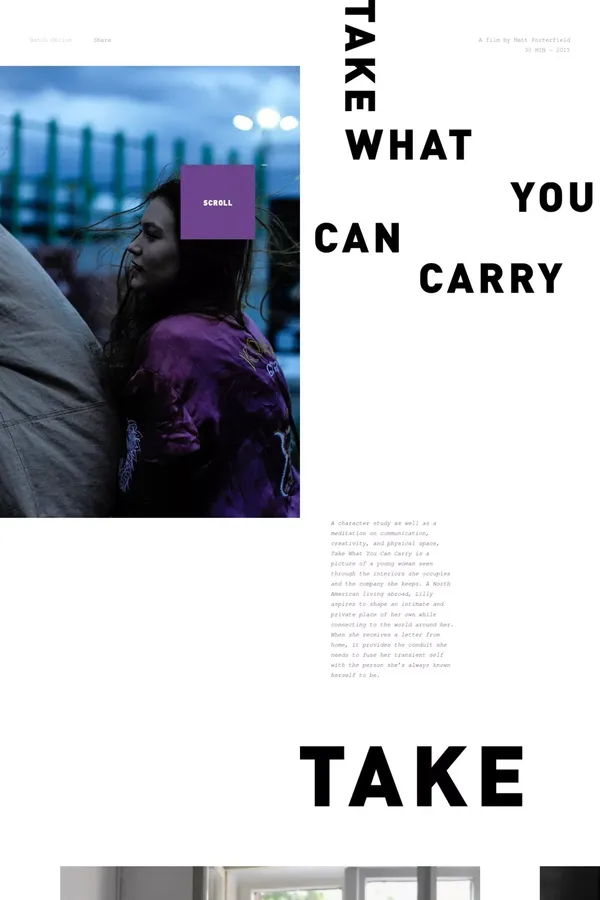 Take What You Can Carry - Other design inspiration