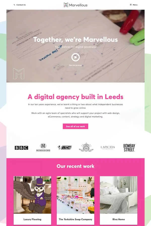 Marvellous Digital Agency | Web Design Leeds - Portfolio design inspiration