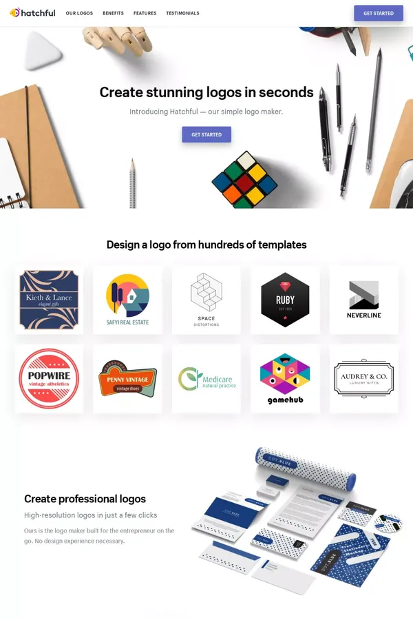 Logo Maker & Logo Creator - Free Logo Generator Online - Landing design inspiration