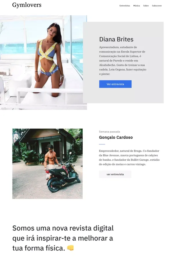 Home | Gymlovers - Blog design inspiration