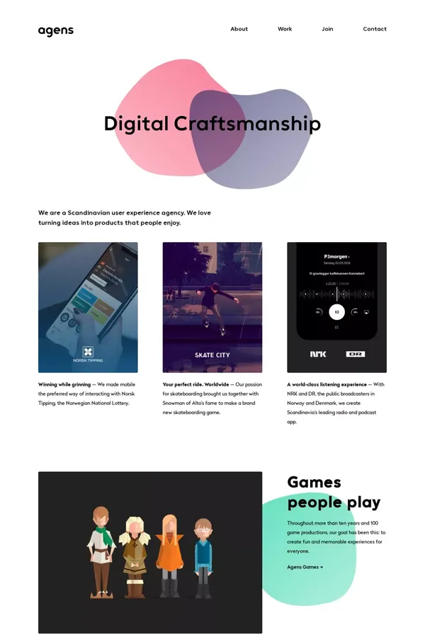 Agens - Portfolio design inspiration