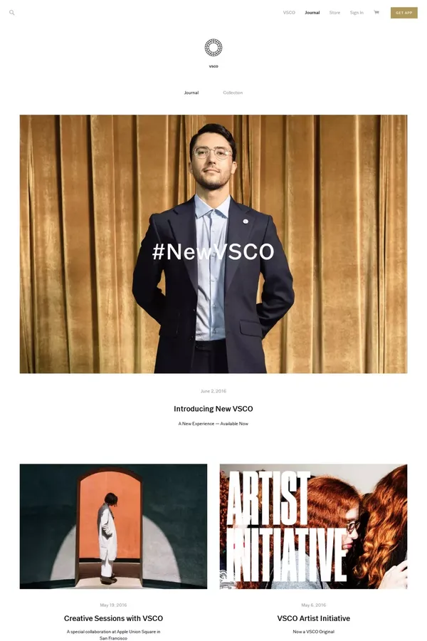 VSCO | VSCO - Blog design inspiration