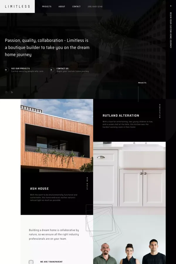 Limitless Building - Begin your dream home journey - Portfolio design inspiration