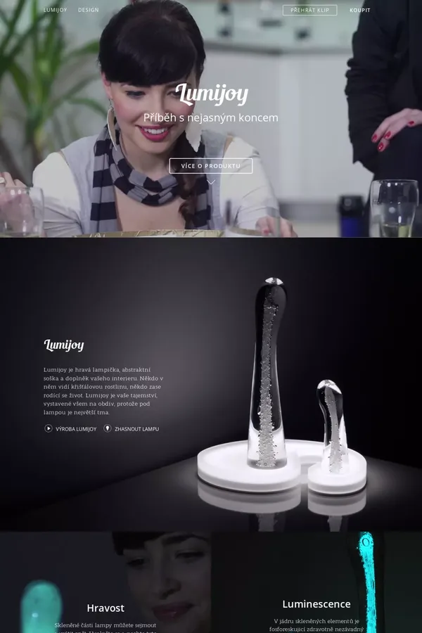 Lumijoy - Příběh s nejasným koncem. - Landing design inspiration