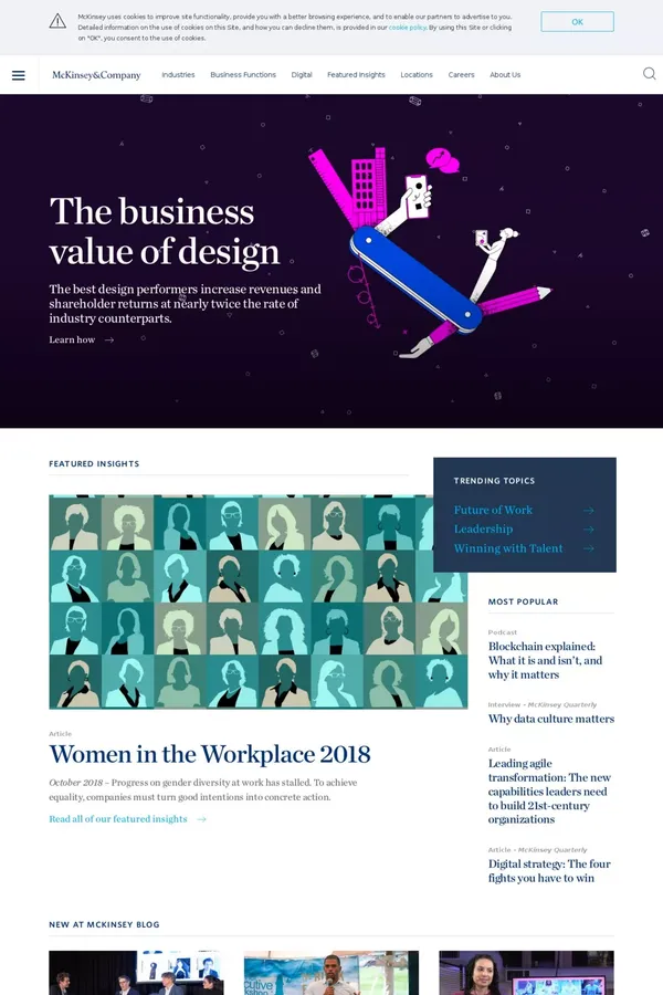 	McKinsey & Company | Global management consulting - Blog design inspiration