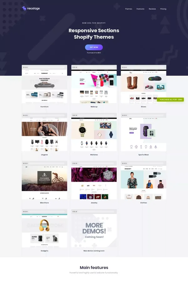 Premium Shopify Themes - Sections Ready, Responsive, Drag-and-Drop - website design inspiration