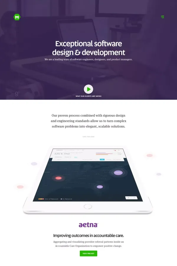 Web Application Development, Mobile App Development | MojoTech - Providence, New York, Boulder - Portfolio design inspiration