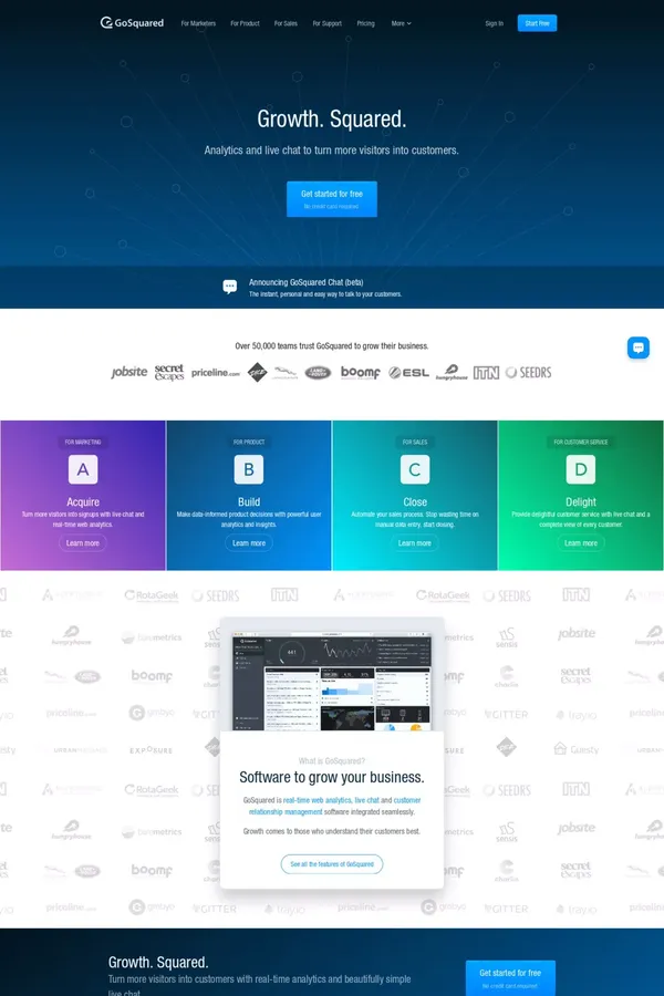 GoSquared – Mission control for your online business - Landing design inspiration