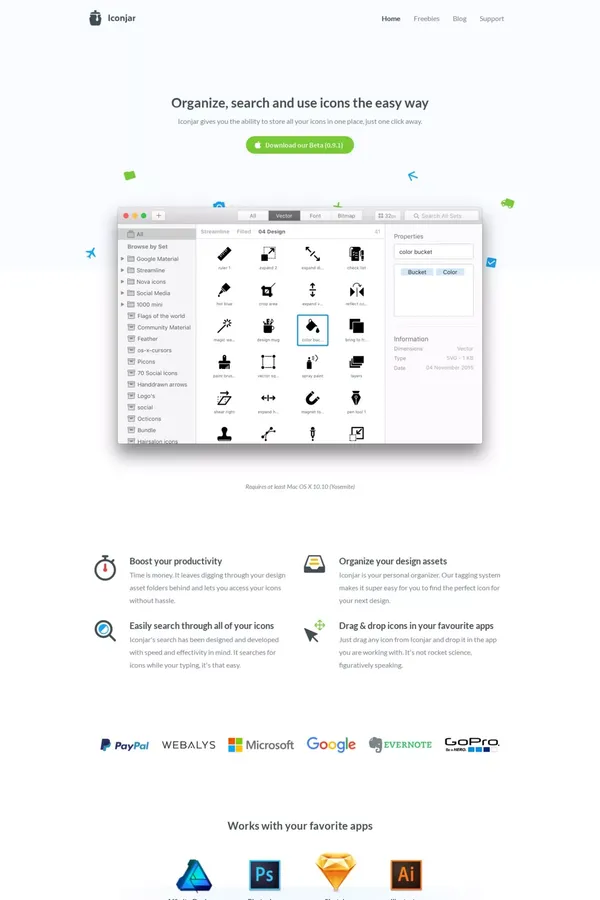 Iconjar - Landing design inspiration