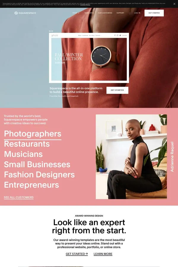 Build a Website – Website Builder – Squarespace - Landing design inspiration