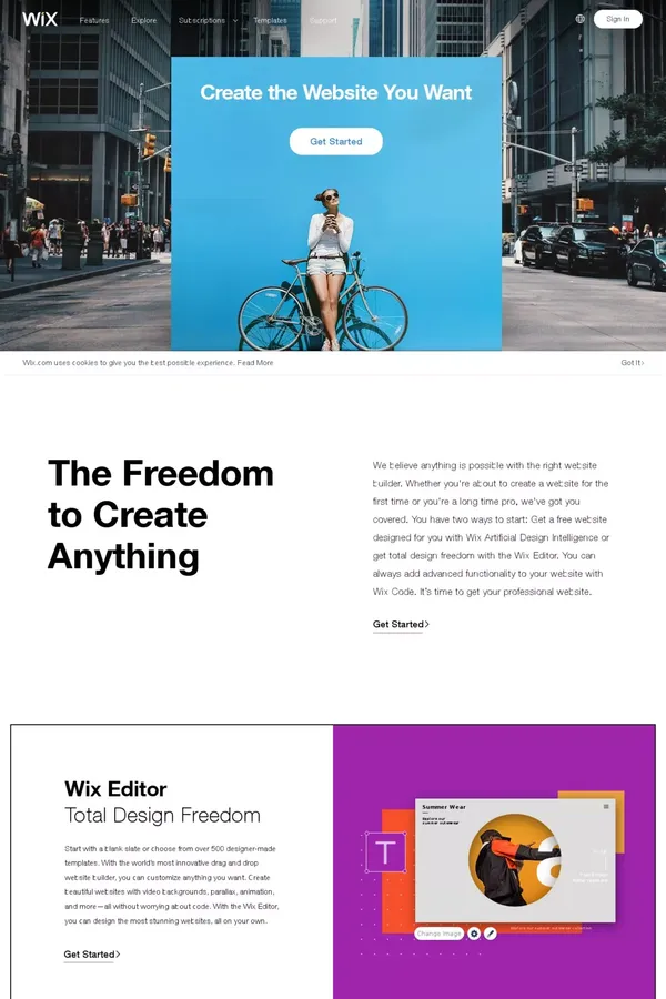 Free Website Builder | Create a Free Website | Wix.com - Landing design inspiration