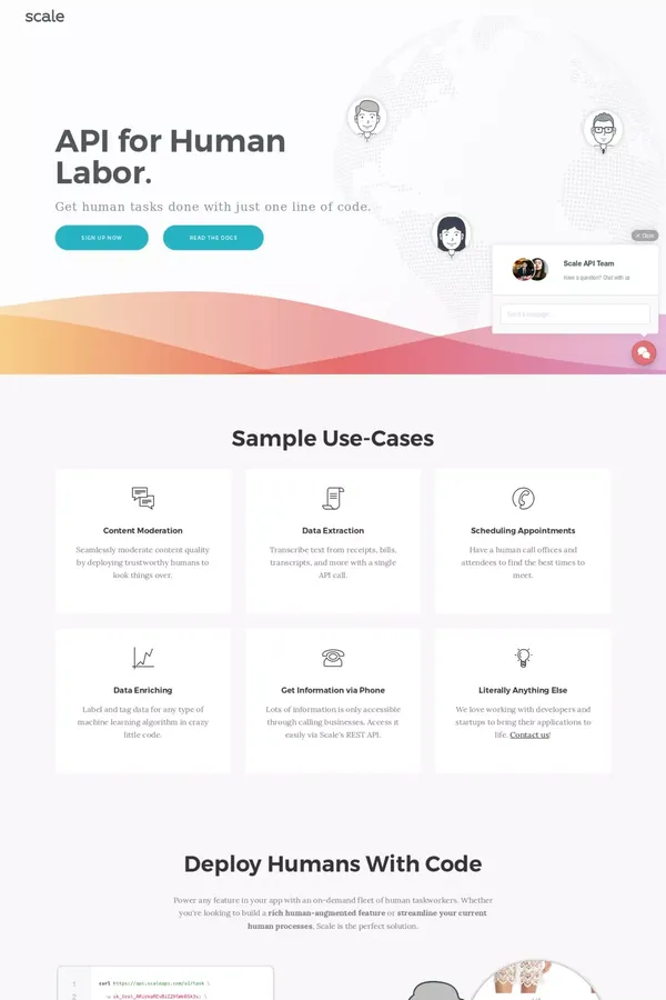 Scale - API For Human Labor - Landing design inspiration