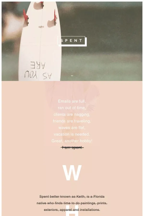 S P E N T - Ecommerce design inspiration