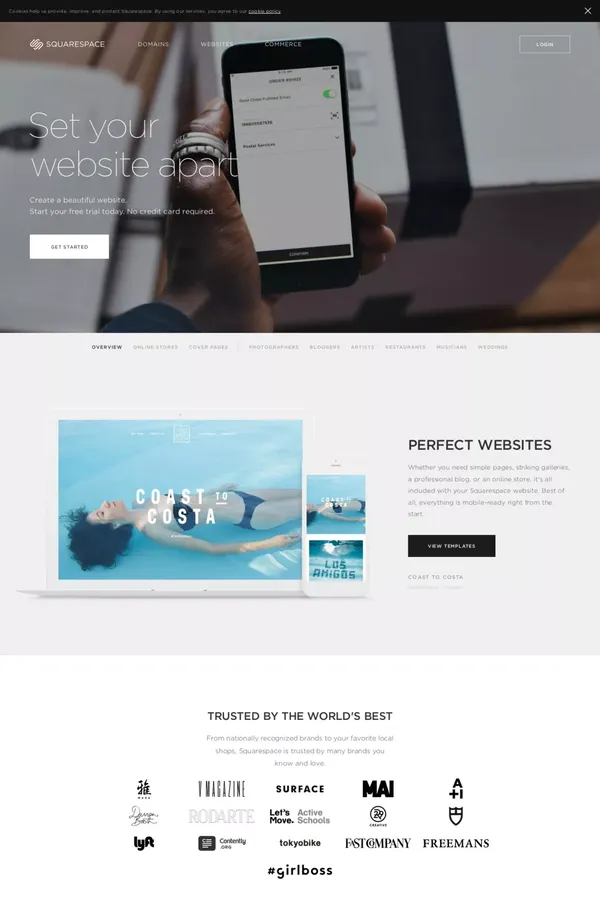 Squarespace - Build a Website - Landing design inspiration