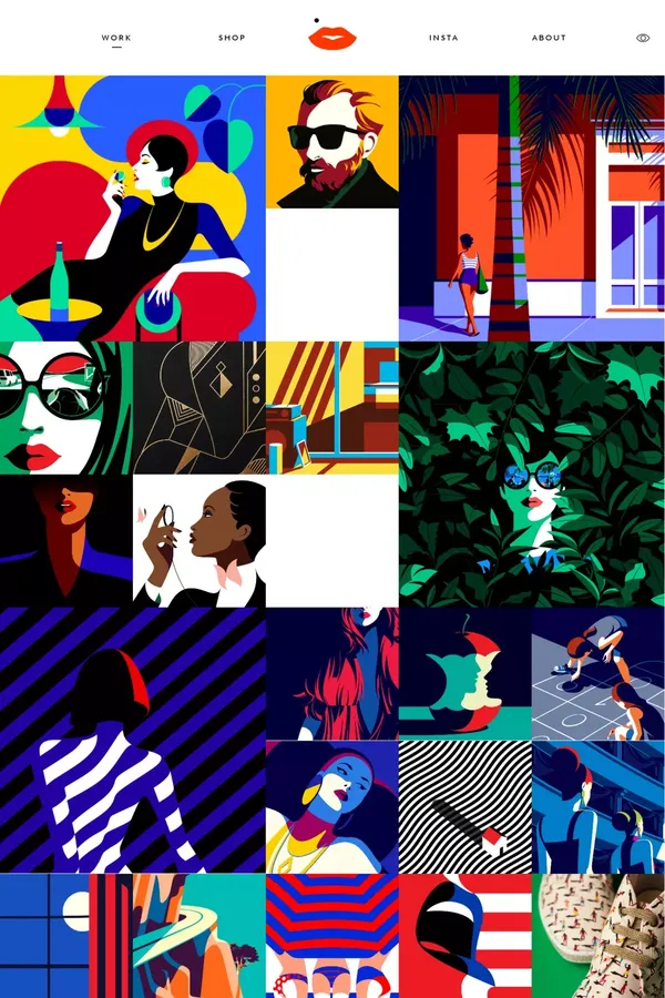 Malika Favre - Portfolio design inspiration