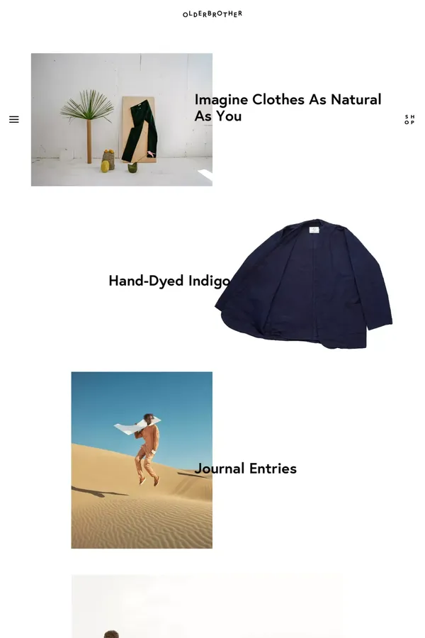 Olderbrother - Landing design inspiration