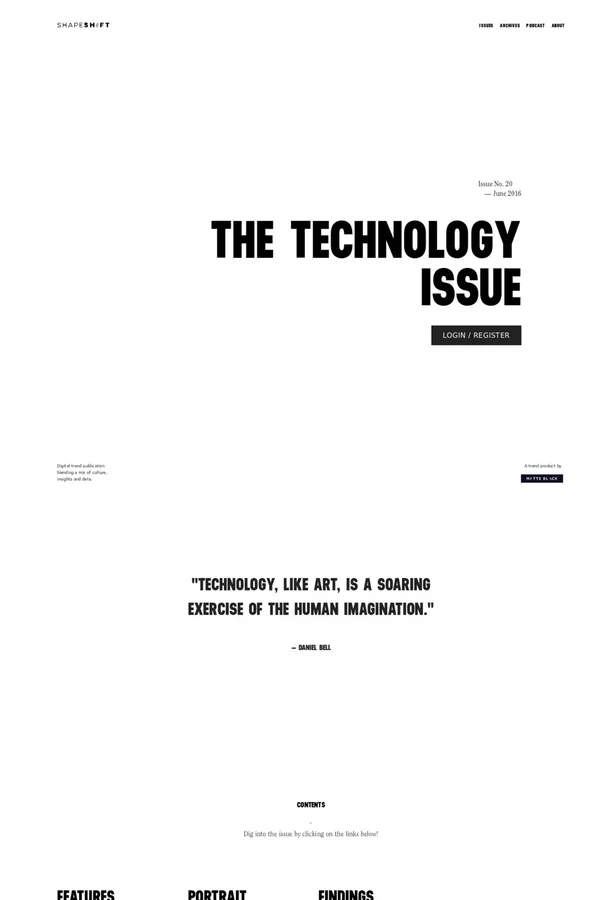 Shape Shift - Blog design inspiration