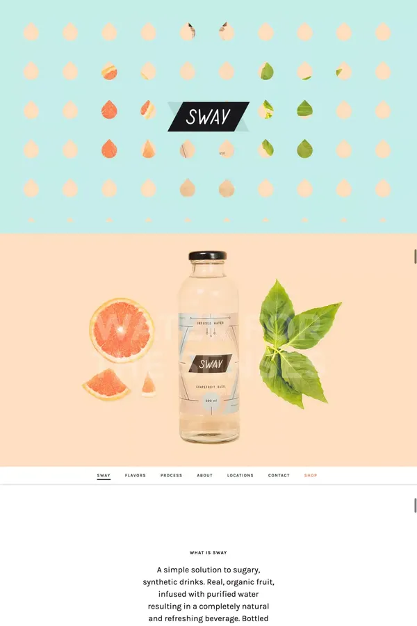 Sway Water - Landing design inspiration