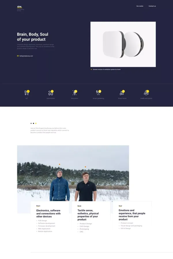Sine Engineering Bureau - Portfolio design inspiration