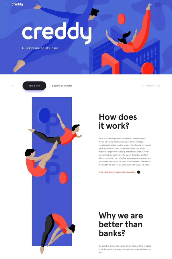 Creddy - Landing design inspiration