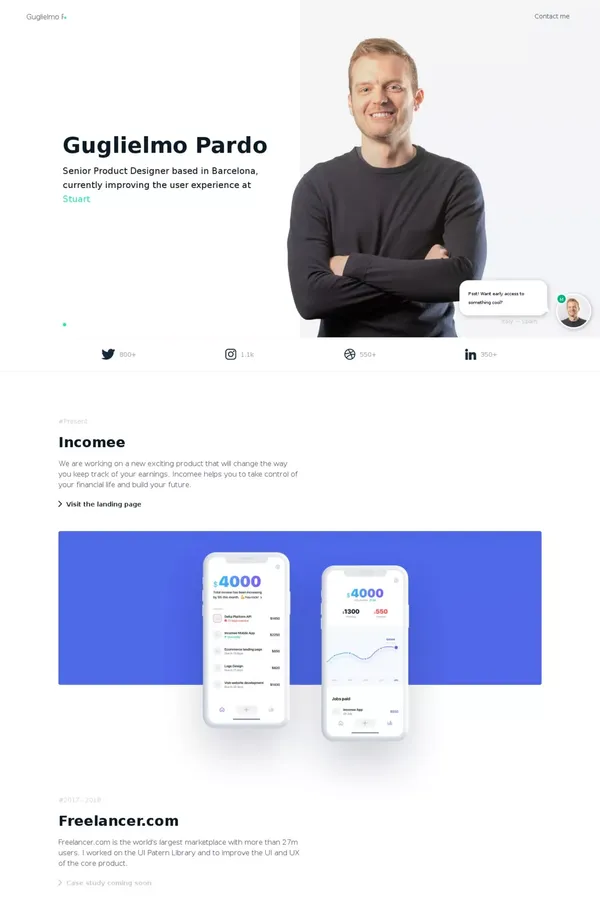 Guglielmo Pardo - Product Designer - Portfolio design inspiration