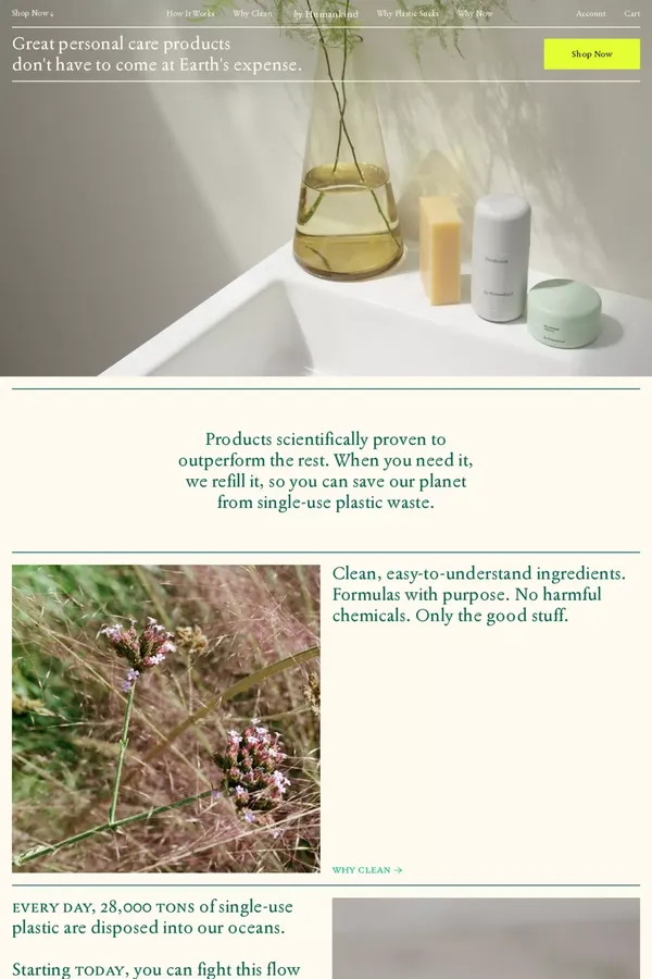 by Humankind - Ecommerce design inspiration