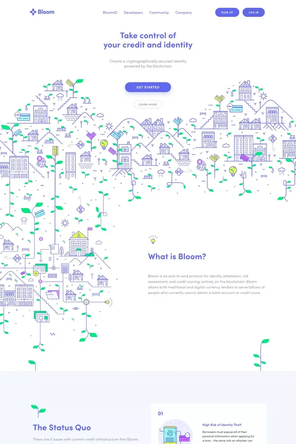 Bloom - Landing design inspiration