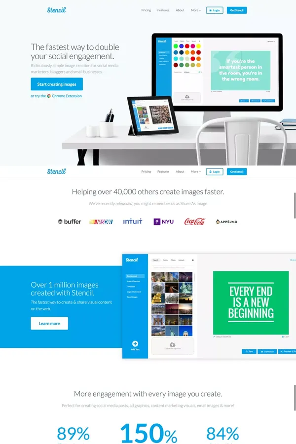 Stencil (Formerly Share As Image) - Landing design inspiration