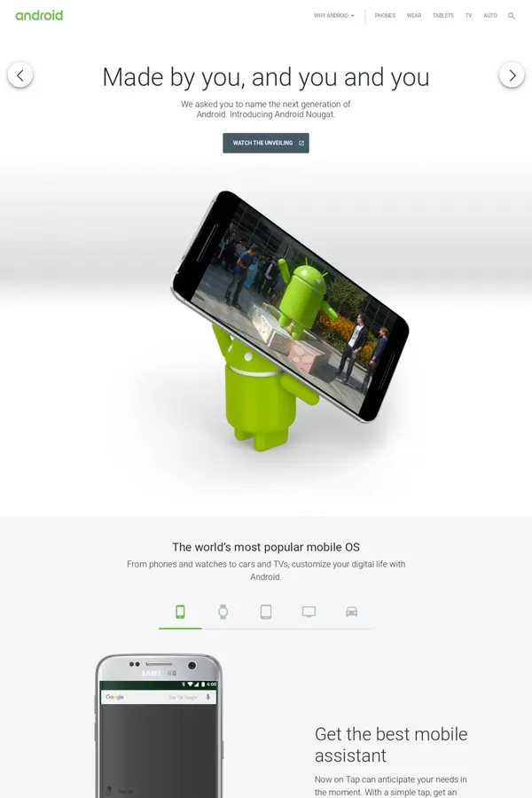 Android - Landing design inspiration