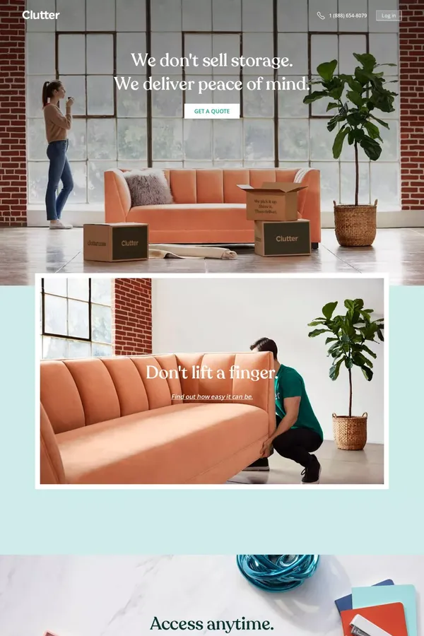 Clutter | Home - Landing design inspiration