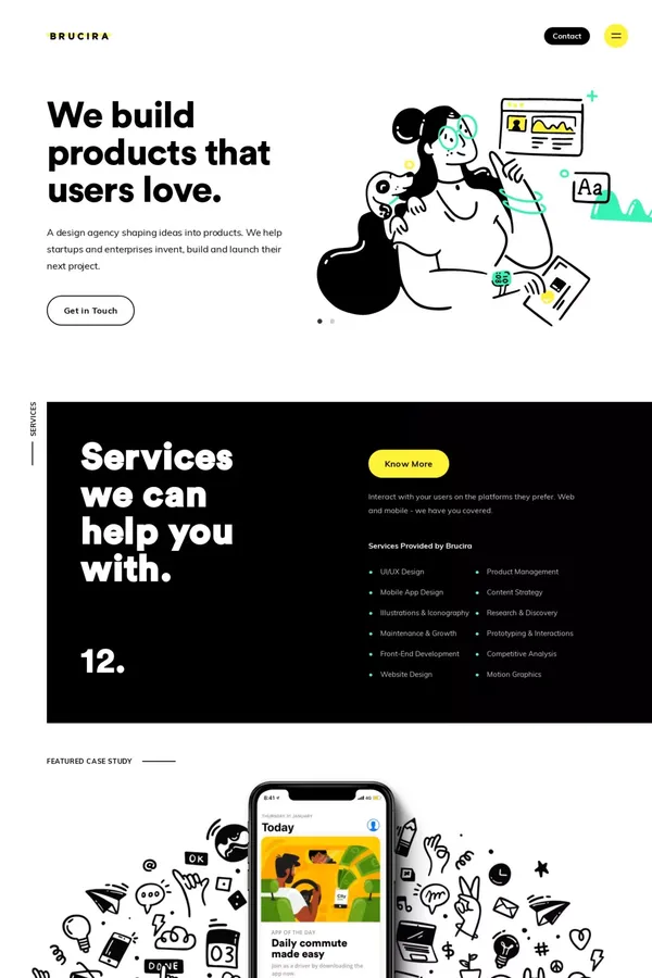 Brucira | Strategy, Branding and UX UI Product Design Agency - Portfolio design inspiration