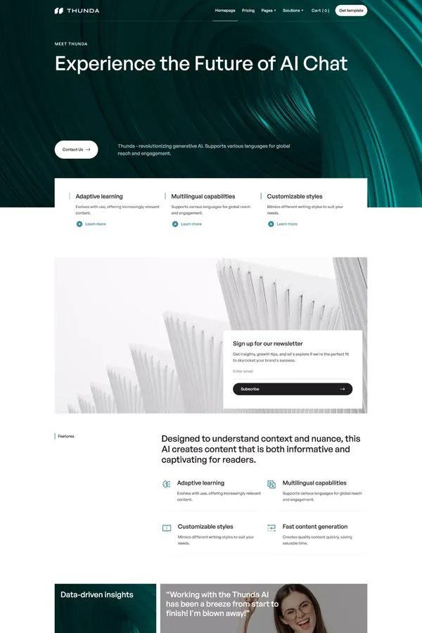 Thunda - Webflow Ecommerce website template